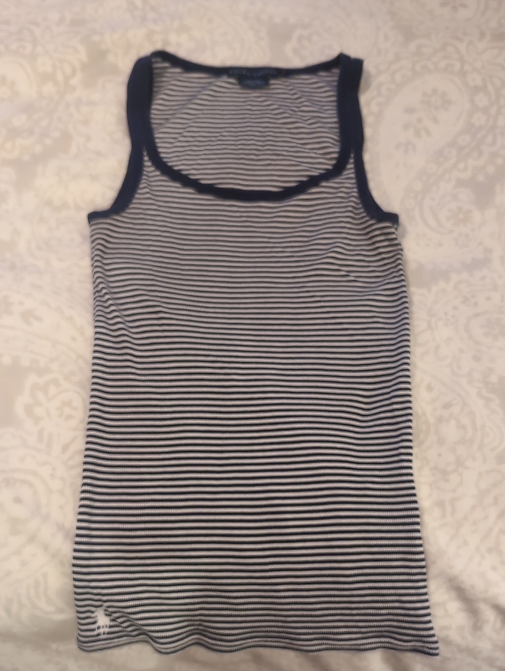 Ralph Lauren Navy and White Striped Tank